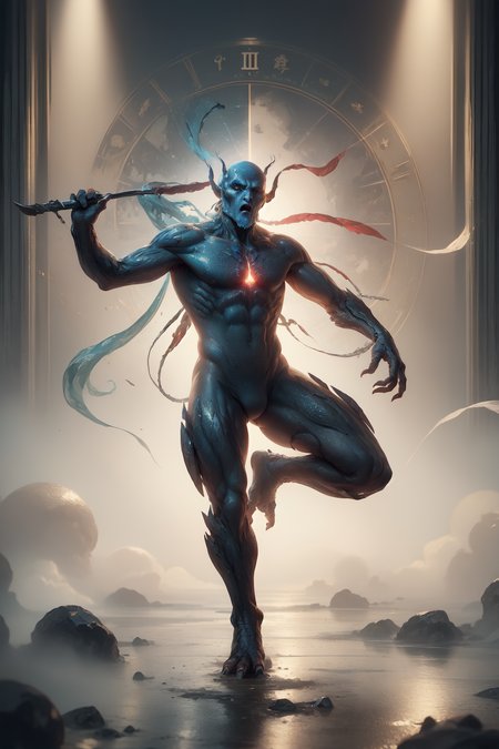 breathtaking full shot, full body, vivid colors, extremely detailed, dynamic lighting, dynamic pose,  <lora:Humanoid monster A:0.8> humanoid monster, inem, no humans <lora:air-a-e-style-darquelilly-v1:0.8> airastrologystyle <lora:m99_featureless_crotch_1:1> <lora:m99_nippleremover_1:1.2>  <lora:m99_bellybuttonremover_1:0.8> CS-RBW, masterpiece, award-winning, professional, highly detailed