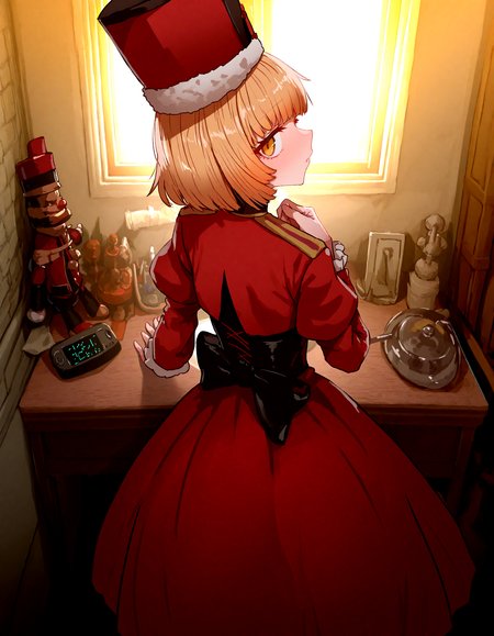 1girl ,nutcracker, detailed background,
,sumiyao_(amam),as109 ,
,masterpiece, best quality, newest, absurdres, highres,
<lora:illustrious_noobai_epsilon_pred_1_best_quality_v1:0.4> ,<lora:illustrious_noobai_epsilon_pred_1_masterpieces_v1:0.4>, <lora:illustrious_noobai_epsilon_pred_11_very_aesthetic_v1:0.4>, <lora:ponyv5_noobV065S_1_adamW:0.6>, <lora:add-detail-xl:0.4>, <lora:GEN(illust) 0.2v:0.6>,<lora:cfg_scale_boost:0.4>,  <lora:Holiday_Nutcracker:0.5>