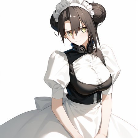 <lora:Takeuchi_Takashi_PonyXL_style_v01:1>
 <lora:agent_XL-bf16-pony-v1:0> <lora:agent.pony:1>
score_9 , score_8_up , score_7_up , source_anime , 
masterpiece , best quality , ultra-detailed , 
BREAK
agent \(girls' frontline\), maid
1girl , woman , huge breasts , light smile , light blush , ((jeanne d'arc (fate)):0.5)  , 
long black hair  , maid dress ,