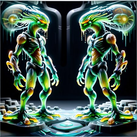 embedding:lazyup,sl1m3d,slime-morph, an alien with shifting slime features, standing in a organic spaceship with vein-lined walls and views of gelatinous ringed planets <lora:Slime_Morph_V4_(1):1.0000000000000002> <lora:add-detail-xl:0.9000000000000001>