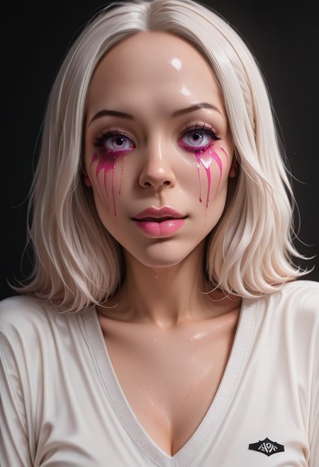 score_9, score_8_up, score_7_up, rating_safe, concept art, realistic, Fixhand.
1girl, solo, cute face, sexy face, Sexy body, 
TearsMakeUp, Pink Tears