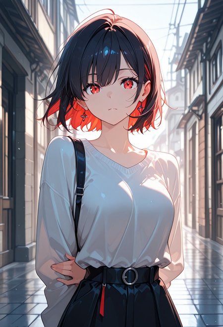 looking at viewer, 1girl, solo, 
absolutely eye-catching, Masterpiece, best quality, ultra-detailed, CG, aesthetic, trending, score_9, score_8_up, newest, subtle texturing, depth of field, cinematic composition,
Detailed background, intricate cinematic background,