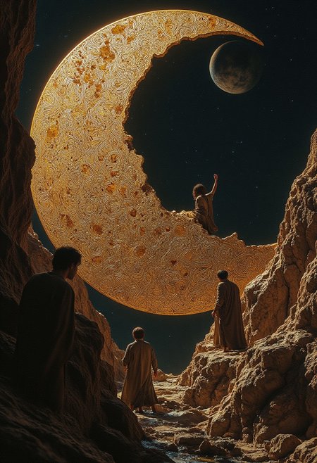 Ancient fantasy art , ripples in fabric of space time, rocky, law, death