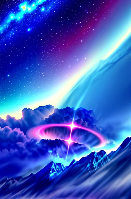 (solo:1.3),(((1girl))),((upper body)),(standing on the top of the moutain:1.3),above_cloud,center,(laser:0.8),multiverse,(close-up:1.3),galaxy,anime_style,(colorful:1.2),(starry_night:0.8),(multiple_colour:1.1),(The overall composition should be magnificent:0.7),vortex,(swirling clouds:1.1),extremely_sky,beautiful and aesthetic,official art,HDR+,very detailed background,(celestial:0.7),(and majestic:0.7),Experimental lighting,(galaxy_background:0.7),(shooting star:0.7),(filesize, highres, :1.3),(masterpiece, best quality, 8k:1.3),,,,,,<lora:SyFyEye1_XL_v1.0:1>,<lora:add_detail:1>,<lora:aesthetic_anime_v1s:1>,<lora:PAseerEasternDragonV3:1>,<lora:pytorch_lora_weights:1>