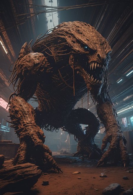 (horror Life form, roaring, body snatcher, multiple mouthed creature of darkness, and somehow there's an angelic face:1.4), (Life in an incubator, plants growing alongside human flesh, ants in hair, dirt bed), long-shot, far-off, very-person octane, 8k, 8mm depth of focus, (low perspective:1.6), high-end scattering colors. 8k, Cinematic Render, (Professional Face:1.1) Fantastical mood, Unreal engines inside a frame after with many dead  blood on them, With, photoshop in order for artstation, cinematic and Cinema, Dark kimura artstyle on render hyper-out characters on floors UHD lifelike, 4k hyperdetailed, octane cinema4k render and skin frame cyberpunk, hypermaximalist, directed by Reilerealistic 8k render photorealistic level quality perfect resolution, 8k texture, volumetric hazy dark fantasy digital composition art, cinema National Geo coherency, CGSociety   sharp focus ambient, post processing Wires glitchcore texture, intricate
<lora:MercuryXL:0.3> <lora:DrippingXL:0.3>