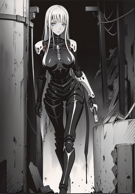 best quality,(beautiful detailed face:1.0), (detailed deep eyes),,<lora:ST anime:0.3>,, <lora:add detail:-0.2><lora:GoodHands-vanilla:1>
,1girl, style, 
, detailed_background,vast, gigantic, decrepit scenery, covered in large tubes and cables, dim light, giant-gross-organic,Expressionless
,weapon,cyborg girl, cords,medium breasts, , (safeguard),long hair,highleg,liquid,Corruption,doll, machine,oil,black_body,gothic, horror,
,,<lora:ST inikmixV5:0.4><lora:ST_hipev3:0.3> <lora:blame5:0.7>  <lora:Haze:0.3>