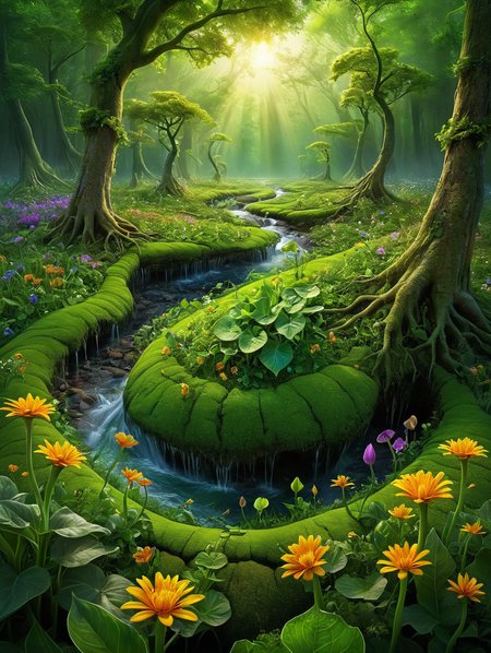 digital art, vibrant green colours and dynamic organic forms, 32k uhd, focus eyes, fearsome appearance, masterpiece, high resolution, HD, 8k, best quality, intricate details, <lora:add-detail-xl:1.8>