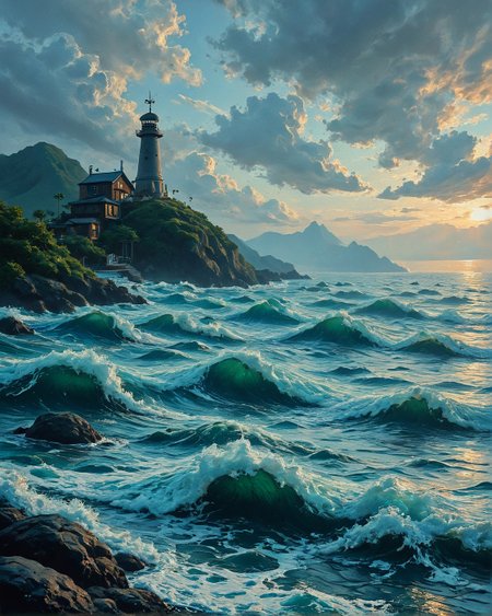 Sea Landscape, Creator Landscape,
Hokusai (woodblock waves), Sargasso seaweed drift region, spiral whelk egg cases. nautical sextant monument, ,
<lora:ClassipeintXL2.1:0.977> oil painting,
<lora:extremely_detailed:0.214> extremely detailed,
<lora:add-detail-xl:0.446>,
<lora:dreamshaperXL10_lora:0.582>,
<lora:Flux-XL_Scenery: 0.656> flux-scenery,
detailxl,
advntr,