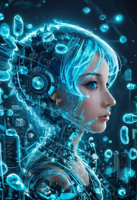 safe_pos, double exposure of Hatsune Miku with long blue hair floating twintails singing merging with a printed circuit board, <lora:DoubleExposure:1>, head, person, 
(masterpiece, best quality, ultra_detailed, highres, absurdres:1.2), 
realistic, photo, circuitry, circuits, chip, processor, motherboard, electronics, side view,  
1girl, solo, (Hatsune_Miku, long_hair, aqua_hair, twintails:2), aqua_eyes, small_breasts, bare_shoulders, necktie, detached_sleeves, sleeveless_shirt, pleated_skirt, black_skirt, aqua_necktie, grey_shirt, black_thighhighs, black_sleeves, arm_tattoo,
<lora:loraeyesxl:0.4>