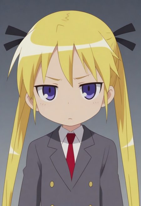 source_anime, anime screencap, source_anime, auratheguillotine, anime screencap, masterpiece, source_anime, shiny skin,,,,,,,sonyakmb, blonde hair, long hair, twintails, hair ribbon, purple eyes,, school uniform,