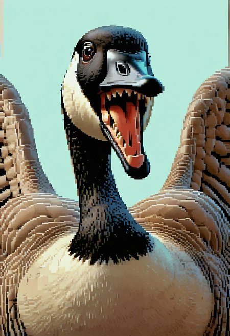 score_9, score_8_up, score_7_up, score_6_up, cowboy shot, cg00se, bird, pixel, commodore, wings, open mouth, sharp teeth