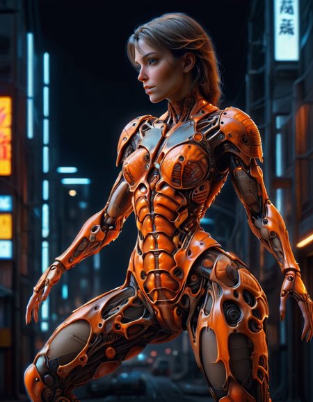woman, dynamic pose, orange ral-anmlsktn glowing outlines, grid, cyberpunk, 1980s, retro, scifi, city, (masterpiece:1.2), best quality, (hyperdetailed, highest detailed:1.2), high resolution textures, made out of ral-anmlsktn <lora:ral-anmlsktn:1>