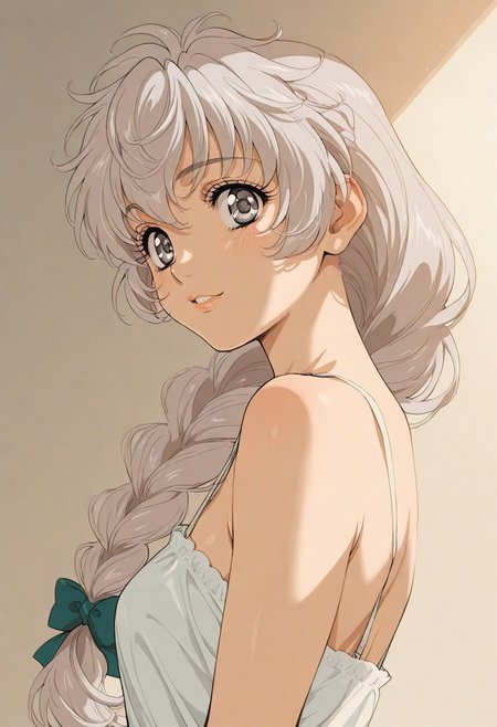teletha testarossa, full metal panic!	1girl, grey eyes, long hair, grey hair, single braid
BREAK 
masterpiece, best quality, amazing quality, very aesthetic, absurdres,