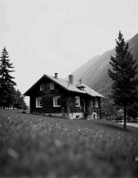 KB_AgfaCA20_FLUX, instagram photo a house in the bavarian alps, film grain, soft shadow