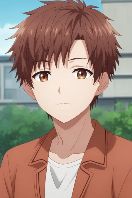 score_9, score_8_up, score_7_up, source_anime, rating_safe, , anime screencap, , official style, looking at viewer, depth of field, 1boy, solo, male focus, <lora:itsuki_akazawa_pony:0.74>, itsuki_akazawa, brown hair, brown eyes, short hair, bangs, , , <lora:sdxl_lightning_8step_lora:1>