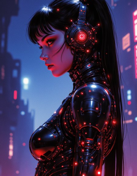  dark fantasy aesthetic. , digital artwork of a futuristic, (fluorescent colors), ,  epic. 
 
Portrait of pretty cyberpunk girl in the style of Syd Mead, perfect features, perfect eyes, perfect profile, luminescence, ultra realistic, hyper detailed, soft lighting in a brooding landscape, (Rodney Matthews:0.9), (Frank Frazetta:1.9), epic scale. Depth of field, beautiful bokeh..,. ,. 


 (Depth of field), low saturation,detail. mythp0rt Stylish, charismatic.

(depth of field)
mythp0rt,

nigiex.  
