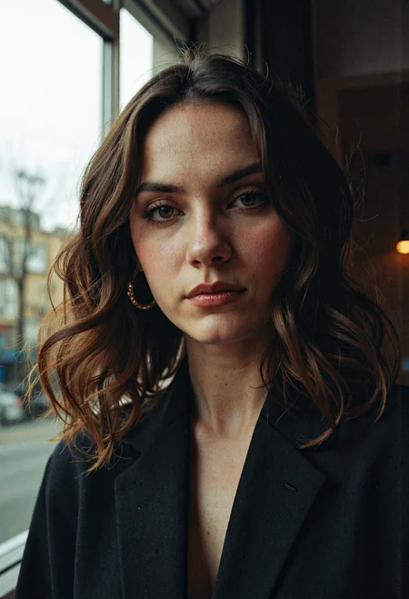 <lora:dafne-keen-dev2pro-lora:1>,DK woman,,Pouting,Church of the Savior on Blood,Sony A7,Ektar 100