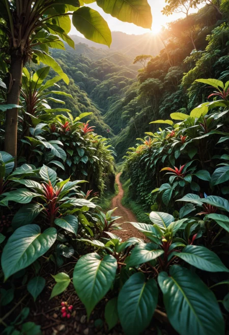 Hermosa foto de una plantación de café en Costa Rica, colinas exuberantes, serenas, paradisíacas. detalles intrincados, fotorrealista, iluminación dramática, cinematográfico<lora:detailed_notrigger:0.777> <lora:DetailedEyes_V3:0.777> <lora:helios2:0.3> <lora:ral-colorswirl:0.3> ral-colorswirl <lora:FILM_PHOTOGRAPHY_STYLE:0.5> film photography style, light grain