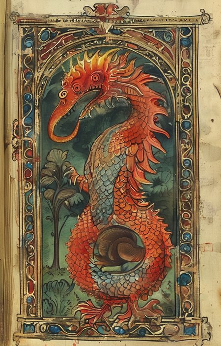 masterpiece,best quality,<lora:tbh207-sdxl:0.9>,illustration,style of Aberdeen Bestiary animals