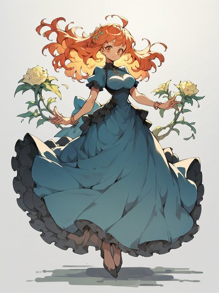 score_9, score_8_up, score_7_up, score_6_up, score_5_up,  <lora:DemizuPosukaXLP:0.7> demizuposuka, 1girl, curvy, dress, cute, dessert, solo
