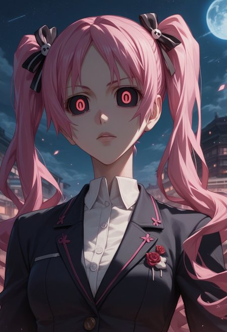 score_9_up, score_8_up, score_7_up, source_anime, extreamly detailed, beautiful detailed face, complex detailed background, completely clothes, BREAK, 
SHIMIZU MEGUMI, SHIKI FORM, void eyes