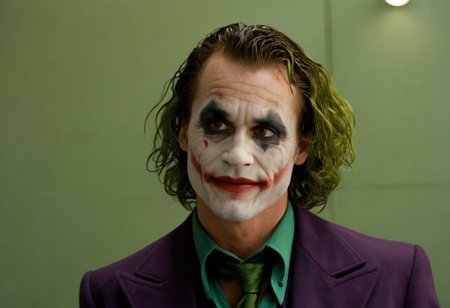 Joker, Shot on 70mm Film, Film Still, Cinematic movie scene, Greenish tint in the highlights and shadows