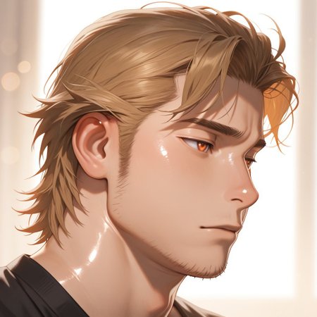 masterpiece, best quality, amazing quality, absurdres, newest, detailed background, definition so sharp, Ultra-HD, 8K cinematic, very awa, impressionate, amazing quality, highres, 
solo, male focus, manly, plump, shadow, shiny skin,
ekusoushizumu, ekusou_brunette, ekusou_orange eyes, 1boy, short hair, sideburns, stubble, soft_focus, ethereal, dreamy, pastel_colors, bokeh, blurry_background, gentle_expression, serene, melancholy_beauty, subtle_glow, airy, wispy_hair, close_up, portrait