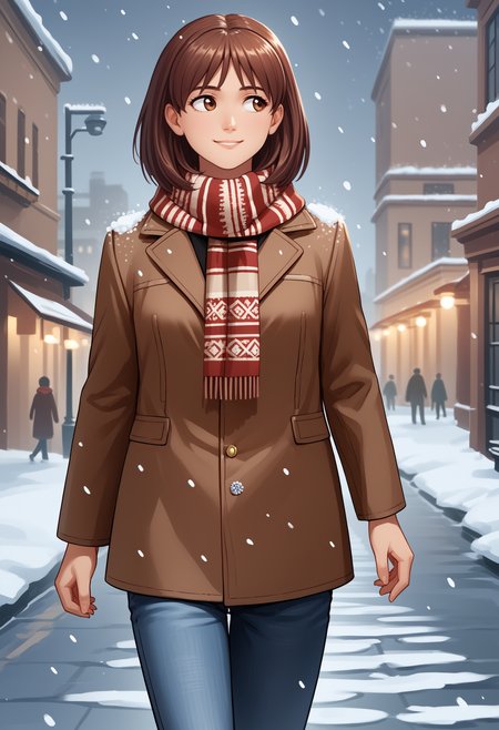 score_9, score_8_up, score_7_up, source_anime, <break> solo, 1girl, n0el anderson, smile, looking away, walking, short hair, brown hair, brown eyes, winter clothes, brown coat, jeans, scarf, snowing, outdoors, city
<segment:yolo-face_yolov8m.pt,0.4,0.5//cid=1>