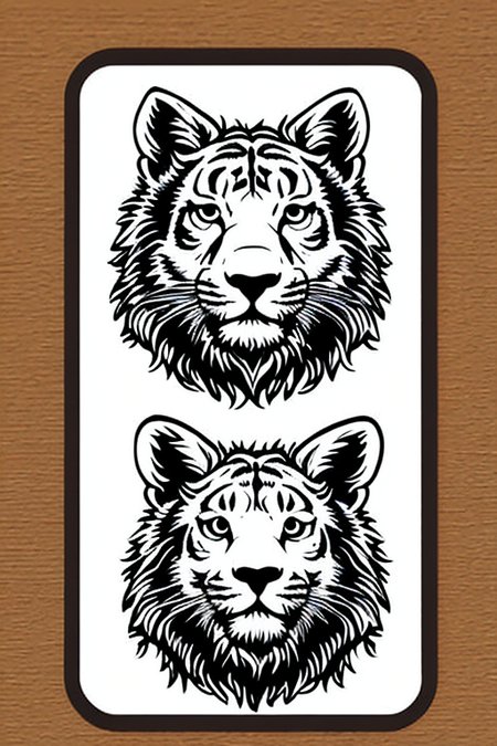 leo animal ((stickers)) retro (high quality) <lora:stickersAnimeStyle_v10:0.6>, closeup