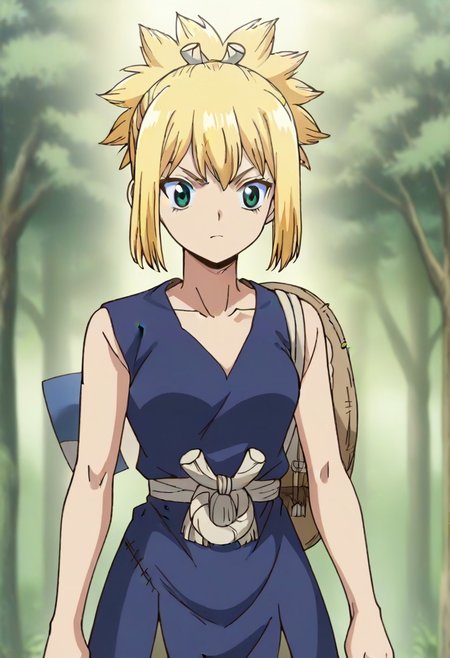 source_anime, cowboy shot <lora:KohakuDrSton3:0.9> kohaku, blond,,