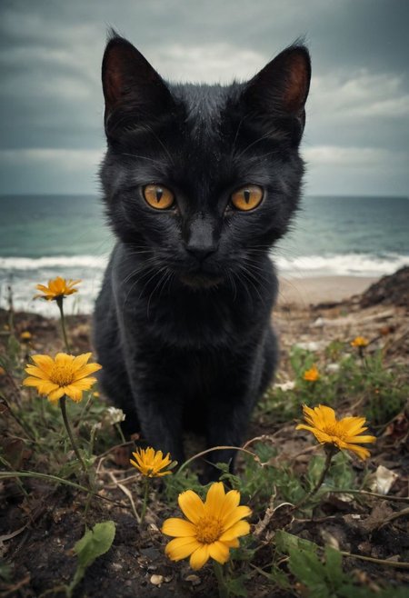 (Soft Lighting Photography by Mimoza Veliu and Mario Giacomelli:1.2), award-winning photography, photo of a cat inside a destroyed badly damaged space ship in a beautiful beach, Cats running around:1.5, (Broken windows, broken body, spare parts scattered nearby.) Grass and flowers grow around it. Sunny summer day. ocean. Calm and beautiful. Detailed art, many details, cute, adorable, fairytale, storybook detailed illustration, cinematic, ultra highly detailed, beautiful details, vibrant colors, complex background, fine art, best quality, hyper detailed, professional poster art, bold lines, award winning, trending on ArtStation , (intricate details, masterpiece, best quality:1.4), aesthetic and beauty, astounding details, high depth of field, f/4, framing, breakthrough, collodion process, soft particles, ageless atmosphere, (maroon and marigold colors:0.1),dark, chiaroscuro, low-key,