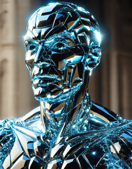 man made from crystal