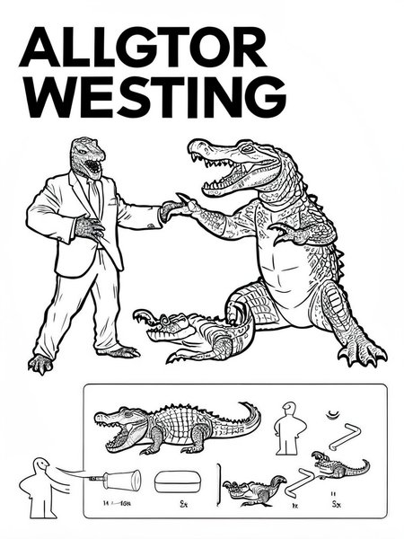 Alligator wrestling <lora:ikea_instructions_xl_v1_5:1>