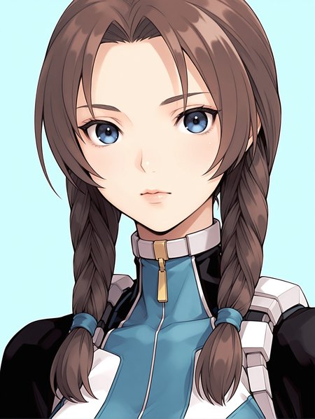 masterpiece,best quality,newest,
1girl,solo,
<lora:Mary_Appleton_ilxl_v1.0:1>,mary_a,twin braids,brown hair,blue eyes,lips,
m_suit,turtleneck,skin tight,bodysuit,crop top,short sleeves,fingerless gloves,leotard,<lora:Fixhands_anime_bdsqlsz_V1:1>,looking_at_viewer,white_background,simple_background,upper_body,face_focus,portrait,expressionless,front view,