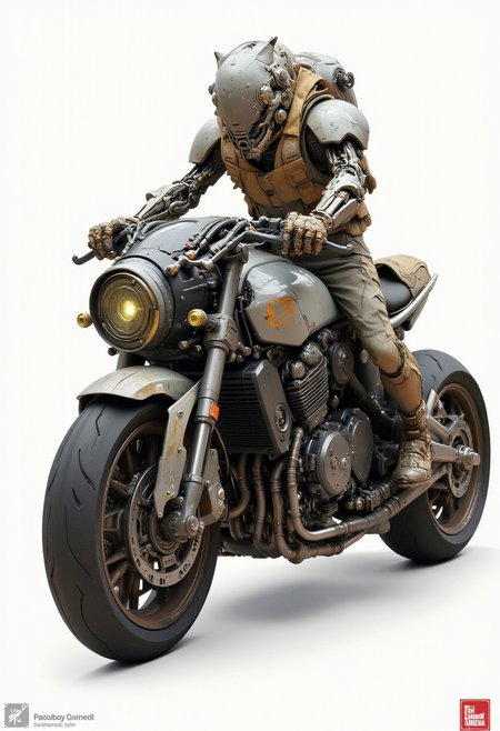 Vehicle, sci-fi, alien, motorcycle, hover, front ball wheel, armored armor, armadillo, tribal markings. Recypu style.