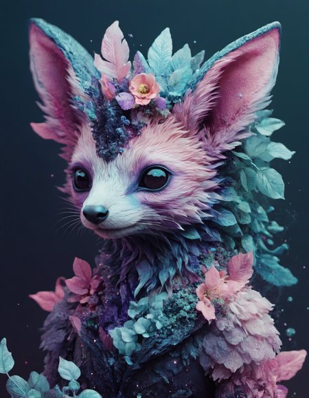 novuschroma style cute magical fantasy animal <lora:104_novuschroma_1:1>