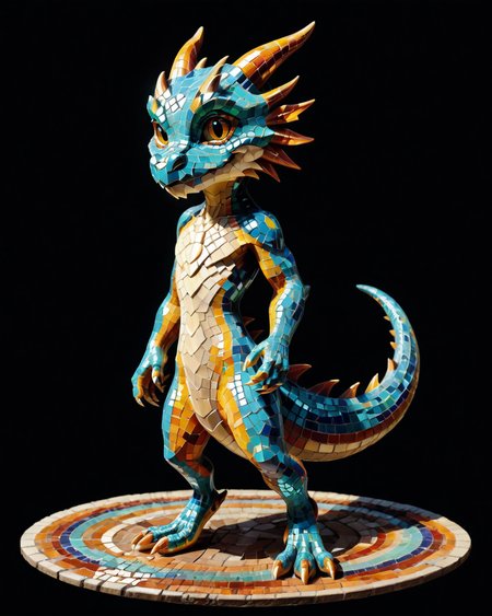 score_9, score_8_up, score_7_up, intricate details, rating_safe,
 <lora:MosaicStyle:1>,
1boy(Mosaic, made from colored stone pieces, 
kobold, 
full body, looking at the viewer, solo, smiling), black background, 
<lora:ral-chrosc-clr:0.3>, ral-chrosc-clr,
<lora:xl_more_art-full_v1:0.3>,
<lora:add-detail-xl:0.3>
