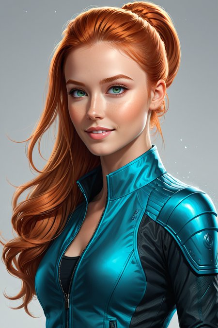 by Lori Earley and Dmitry Ageev in the style of Charlie Bowater,  digital painting <lora:digital_painting_envy01:1.25> ,   <lora:EnvyBadassSliderXL01:0.60>  , Argentinian,  ginger_ponytail   <lora:more_art:0.35> <lora:RMSDXL_Enhance:0.50> <lora:RMSDXL_Creative:0.50> <lora:RMSDXL_Photo:0.50> <lora:RMSDXL_Darkness_Cinema:0.50> <lora:clothing_slider:1.50> <lora:great_lighting:1.50> <lora:aesthetic:1.50> <lora:looking_at_viewer:1.50> <lora:photorealistic_portrait_v2:0.25> <lora:attractive_v2:0.15> <lora:extremely_detailed_v2:0.25> <lora:add_detail:0.25> <lora:perfect_eyes:0.25> <lora:perfect_hands:0.50> <lora:midjourney:-0.15>