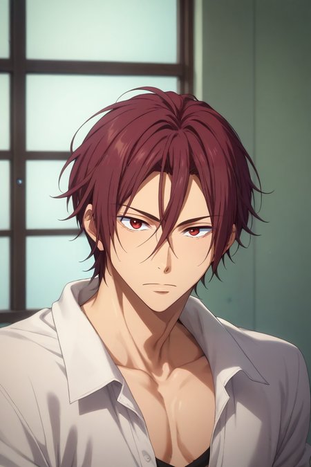 score_9, score_8_up, score_7_up, source_anime, , looking at viewer, , , 1boy, solo, male focus, <lora:rin_matsuoka_pony:0.74>, rin_matsuoka, red hair, red eyes, hair between eyes, , , , <lora:sdxl_lightning_8step_lora:1>