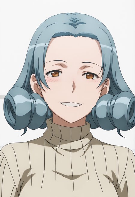 score_9, score_8_up, score_7_up, source_anime, BREAK white background, 1girl, solo,upper body, <lora:DX888Touka:1> hio touka,   turtleneck sweater, ribbed sweater,  smile,