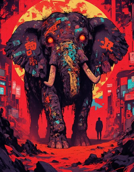 <lora:digital-abyss:1> bo-abyss, <lora:ck-shadow-circuit:1> in the style of cksc, <lora:CPA:1> anime, cyberpunk, <lora:dreadmirth-style-art:1> dreadmirthart, <lora:FLUX-daubrez-DB4RZ-v2:0.3>, <lora:ink_splats_flux:1> ink splats, <lora:Flux_Rainbow_Morph:1> rainb0w m0rph