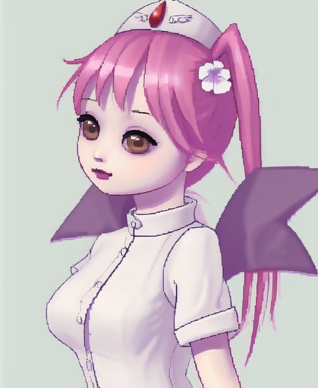 <lora:LCM_LoRA_Weights_SD15:1> 
<lora:oekakiDT:1> dreamertapir
1girl
mature female, 
oekaki
 <lora:chanthology_ebola-chan:1> ebola-chan, twintails, hair flower, hair ornament, nurse cap, nurse, wings