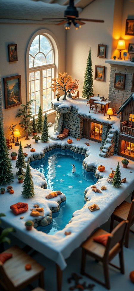 (indoor,very wide isometric view,tilt-shift lens:1.6), (windowless,fna_style,miniature,miniature,diorama,miniature,diorama,PVC,plastic:2),sunset snow,forest,ice lake with skater,hotel  at (floating island,levitating  island:1.5) on (table:2) at (attic:2.5)   <lora:Diorama_Flux:1>
<lora:Fantasy_Novel_Art_Style:1>