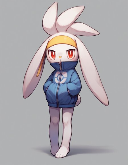 score_9, score_8_up, score_7_up, score_6_up, score_5_up, score_4_up, 1girl, full body, solo,
 <lora:Raboot_v0-3:0.8> raboot, pokemon \(creature\), white fur, droopy ears, yellow hairband, rabbit ears, rabbit tail, red eyes, looking at viewer,
no shoes,