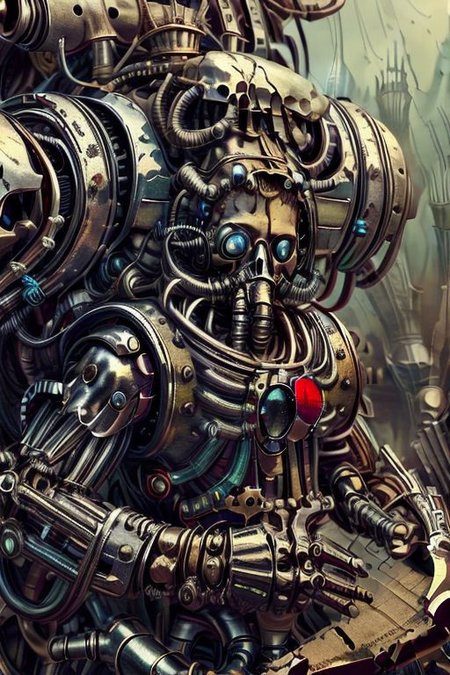 ((masterpiece,best quality)), absurdres, BREAK
mechanical arms, robes, hood, BREAK
((techpriest)), cyborg, mechanical face, mechanical limbs, gas mask, mechanical tentacles, (mechanical backpack), blue cloak, BREAK
1other, solo, holding skull, BREAK
(BoneyardAI),