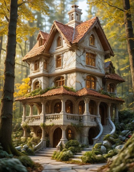 <lora:MarbleCastaluminumWorldXL:1> (house in the woods MarbleCastaluminumWorld )((Photo Focus, DOF, Aperture, insanely detailed and intricate, character, hypermaximalist, hyper realistic, super detailed,))  (smile at viewer:1.3)