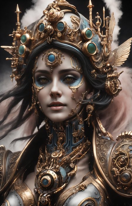 (illustration, storybook detailed illustration, 2d, pastel-hued colors:1.4), (steampunknoireai) <lora:SteamPunkNoireAIp:1> extreme face close-up of a statuesque German woman with a shy smile wearing a jetpack. (art by moebius, Milo Manara, Jean-Claude Forest, Paolo Eleuteri Serpieri, Miyazaki:1.4), cinematic, ultra highly detailed, tiny details, beautiful details, mystical, luminism, vibrant colors, complex background