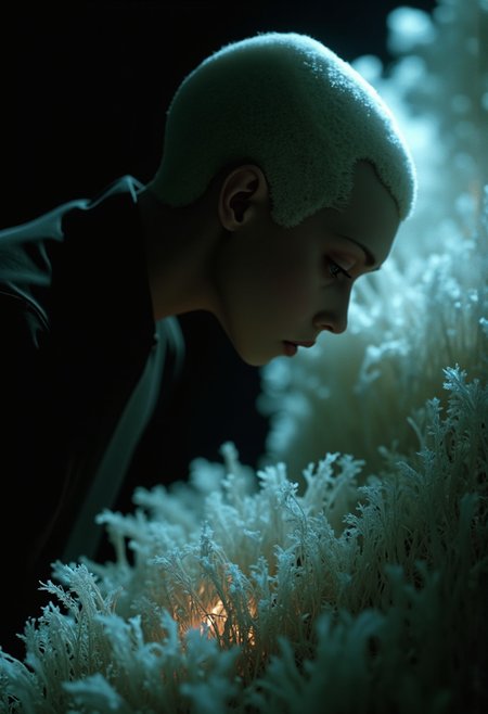 woman, white cropped hair, cinematic film still single-celled organisms under a microscope, dark epic realistic, rim light . shallow depth of field, vignette, highly detailed, high budget, bokeh, cinemascope, moody, epic, gorgeous, film grain, grainy . 
 , 

,  Otherworldly atmosphere. aidmamj6.1
(Depth of field), low saturation,detail. mythp0rt Stylish, charismatic.c.


(Depth of field),,detail. mythp0rt Stylish, charismatic. ,.
<lora:domiswaunfluxmini:1>


,  Otherworldly atmosphere. aidmamj6.1
(Depth of field), low saturation,detail. mythp0rt, Stylish, charismatic.c., gentle highlight diffusion, muted reflections, dark background, towering impossibly tall illithid mind flayer, elongated shadow stretching toward unseen sinister presence, slender otherworldly form, faint flickering streetlight glow,  malevolent intelligence, foreboding dread,  soft refractions, ambient effects, mysterious ominous mood,, ne0nfant4sy, jitostyle, R3alisticF, . . .UNI_SCI_FI_CORE.
.. 

with rays of sunlight breaking through the hazy atmosphere. a masterpiece. mythp0rt, 

 An otherworldly atmosphere.
(Depth of field), low saturation, detail. mythical, stylish, charismatic. ,
, masterpiece, ,Image quality, , CPA,
UNI_SCI_FI_CORE.
,.


