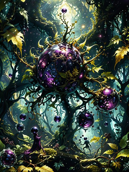 <lora:more_artful-xl:0.8> <lora:add-detail-xl:1.0> <lora:lyco-style-envydramaticlightingxl01_digital_art-xl:0.7> <lora:style-michael_cheval-xl-by_tangbohu:0.5> <lora:envybetterhiresfixxl01-xl:0.0:hr=1.0> crystalline, (fractal art:1.0), fantasy style, this peculiar life form, the mysterious aelderberry hides in the splogbongeling dense crystal jungles of the foxylorbled exoplanet shlorpian vi, covered in a metallic exoskeleton it (ambushes its prey:1.4) with (long crystalline appendages:1.3), ultra detailed, 8k, uhd
