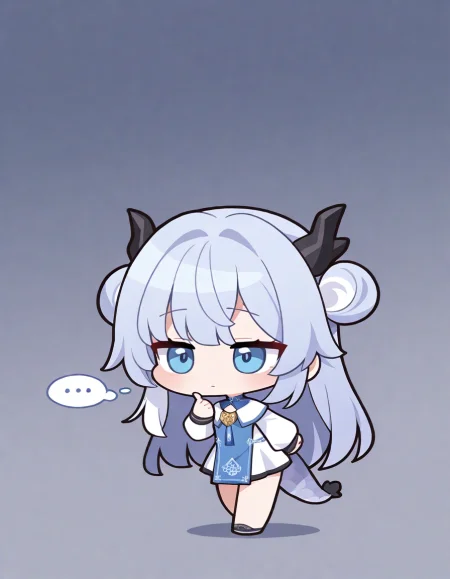 1girl, solo, longwu, longwu\(xinchun\), ..., thinking, 
chibi, very awa, masterpiece, best quality, amazing quality, absurd res, hi res, highres, <lora:ER_SD:1> <lora:longwu:1>